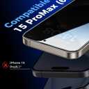 MAGIC JOHN 2 Pack for iPhone 15 Pro Max 6.7 inch Privacy Glass Screen Protector, Auto Dust-Elimination Installation, Bubble Free, Easy Installation
