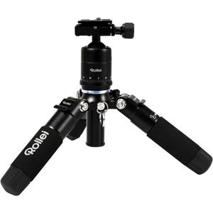 Rollei Compact Traveler Mini M-1 - Compact Mini-tripod, very light and ideal for travel, incl. Ball Head and Quick Release Plate - Black