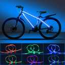 Bike Lights LED Bicycle Frame Light for Night Riding,Waterproof Strip Light Battery Powered with RGB Color, Bright Decoration Lights for Scooter,Trike,Bike Lighting Accessories