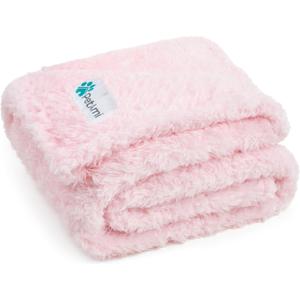 PetAmi Dog Blanket for Small Medium Dogs, Pink Fluffy Soft Sherpa Fleece for Puppy, Kitten, Doggie, Calming Pet Throw for Couch Sofa Bed, Washable, Medium 29x40
