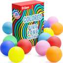 D-Xam Multi Color Ping Pong Balls Table Tennis Ball for Games Arts Pong Balls Pack of 50, 30 and More (40mm Size) for Party Pets School Activities Christmas Halloween Assorted Colors