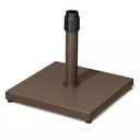 43 lb. Square Metal Concrete Patio Umbrella Base Holder in Brown