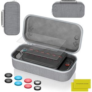 Carrying Case for Nintend0 Switch 2 [7.9''] 2025 with 12 Game Card Slots, DUXICEPIN Hard Portable Travel Case Storage Bag Protective Pounch for Nintend0 Switch 2 Console and Accessories (Grey)
