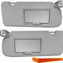 Right and Left Sides Sunvisor 83280-TLY-H11ZB 83230-TLY-H11ZB Compatible with Honda CR-V 2017-2022 83280TLYH11ZB 83230TLYH11ZB(Gray 1 Pair)