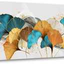 Floral Wall Art Canvas Prints Colorful Leaf Flower Pictures Bedroom Wall Decor Minimalist Plant Paintings for Living room Bathroom Office Home Kitchen Decorations 30X60inches Botanical Artwork Ready (57L" x 28W")