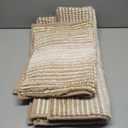 BSICPRO Bathroom Rugs and Mats Sets, 2 Piece Thick Absorbent Chenille Bath Mat Rug Set Non Slip, Soft Shaggy Bath Floor Mats for Bathroom, Machine Washable (20" x 47" Plus 16" x 24", Beige)