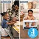 Ingenuity Baby Base 2-in-1 Booster Feeding and Floor Seat with Self-Storing Tray - Cashmere