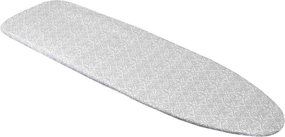 Westex Intricate Heavy Duty Ironing Board Cover and Pad, Thick 3-Layer Stain Resistant Padding, Elasticized Skirt, Click-to-Close Fastener, 15 x 54 Inch (Board NOT Included, Cover ONLY)