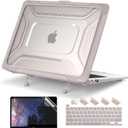 Frosted Matte Black Rubberized Hard Case for Macbook Pro/Air 12,5×8,5 in