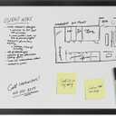 U Brands Magnetic Dry Erase Board White Board, 24" x 18" Inches, Black Wood Frame (307U00-01)