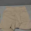 DHSO High Waisted Biker Shorts for Women-5" Spandex Tummy Control Athletic Workout Running Yoga Gym Shorts Pants Gifts(Light Khaki, S-M)