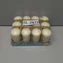 BOLSIUS Set of 12 Ivory Pillar Candles - 2.25-x 4.75 Inch Unscented Dripless Clean Burning Dinner Candle -Wedding Parties Special Occasions