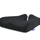 Cushion Lab Patented Pressure Relief Seat Cushion for Long Sitting Hours on Office & Home Chair - Extra-Dense Memory Foam for Soft Support. Car Pad for Hip, Tailbone, Coccyx, Sciatica - Black