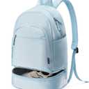 Gym Backpack for Women Men, Lightweight Gym Bag with Shoe Compartment, Waterproof Workout Backpack with Wet Pocket (Ice Blue)