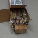 Warm Gold Corner Window Curtain Rods with Aluminum End Cap Finials and Brackets,1 Inch Diameter Bay Window Curtain Rods,2 Sided 32-86 Inch Adjustable Drapery Rod