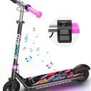 Gyroor H30 Max Electric Scooter for Kids, LED Dispaly, 150W Powerful Motor, Dual Brake System, Adjustable Height and Speed, Best Presents for Kids