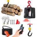 NEWTRY 3 in 1 Electric Hoist, Upgraded Infrared Limit Switch, 1100LBS Portable Electric Winch, 110volt Vertically & Horizontally Lifting