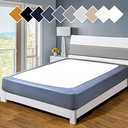Twin Six Premium Bed Box Spring Cover, Update Bed Skirt, Mattress Protector Encasement,Full/Full XL Size, Grey
