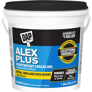 Alex Plus Gallon Spackling, 1 Gallon, White