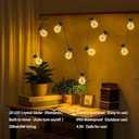 20 Hanging Bulb Battery Operated String Lights, 100 LED Vintage Battery Outdoor Lights for Patio, Waterproof Indoor Outdoor String Lights for Bedroom, Patio, Camping, Wedding, Party Decor
