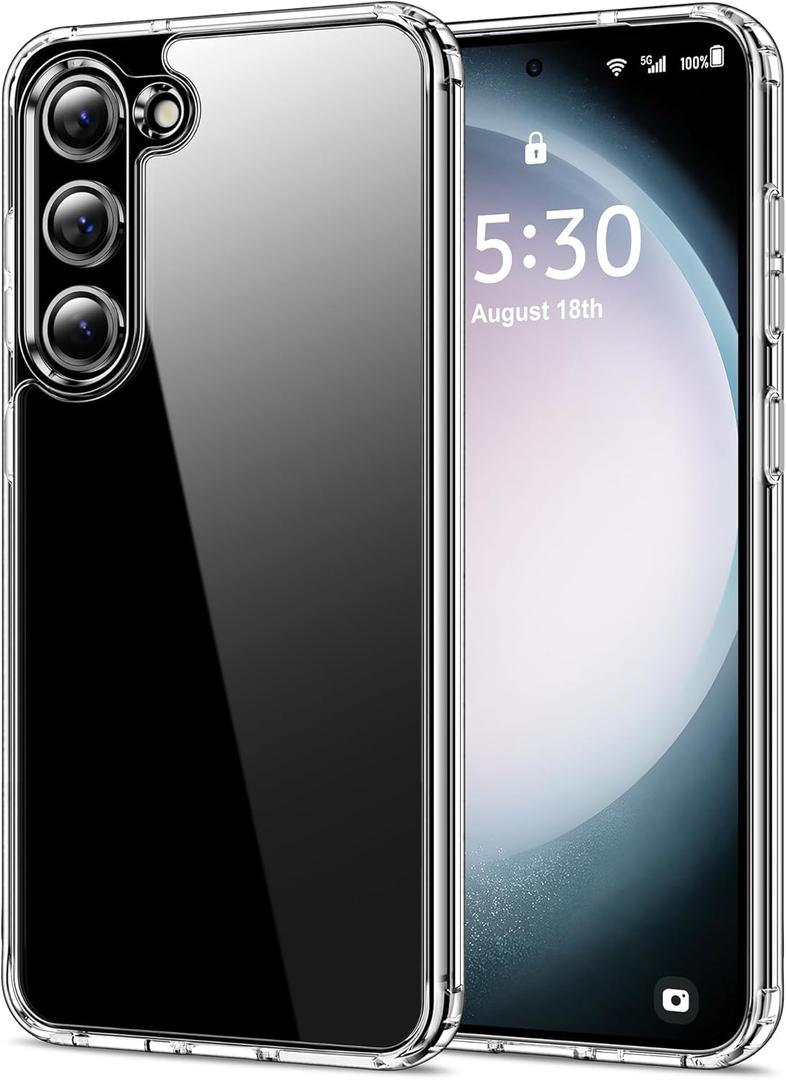 HOOMIL Case for Samsung Galaxy S23 5G 6.1-Inch, Non-Yellowing, Drop Protection, Anti-Scratch Transparent Hard Back Phone Cover - Crystal Clear