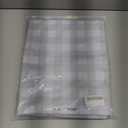 Romanstile Rectangle Plastic Tablecloth, 100% Waterproof Oil-Proof Checkered PVC Table Cloth, Heavy Duty Vinyl Table Cover for Dining, Camping, Picnic, Outdoor - 54 x 78 Inch, Light Grey