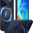 CASEKOO Ultra-Magnetic Stand for iPhone 17 Pro Case [Military Drop Protection] [Compatible with MagSafe] Shockproof Translucent Matte Slim Ring Holder Case for iPhone 17 Pro 6.3", Black