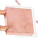 Pure Copper Water Cooling Block for Computer 40x40mm Water-Cooled Exchanger Endothermic Head for Liquid Water Cooler Heat Sink System for CPU Graphics Radiator Heatsink (1 Pack)