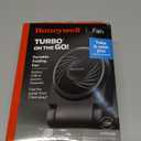Honeywell HTF090B Turbo On-the-Go Personal Fan, Black  Small Portable Fan for Travel (5 x 2.2 x 6 inches)