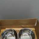 HTB Elevated Dog Bowls,Raised Dog Bowl Stand with 2 Stainless Steel Bowls,Elevated Raised DogBowls for Large Medium Small Sized Dogs (X large-14"tall,48 Oz bowl, Bamboo)