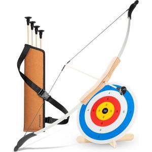 BOWRILLA® Kids Bow and Arrow Set with Suction Cup Arrows & Target – Archery Set for Kids Indoor & Outdoor – Bow and Arrow for Kids Ages 4-12