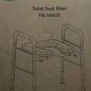 Loyoda Toilet Seat Risers for Seniors, Removable Padded Raised Toilet Seat with Handles, Easy to Clean Adjustable Height Toilet Riser, Handicap Elevated Seat 400lb, Fits Any Toilet