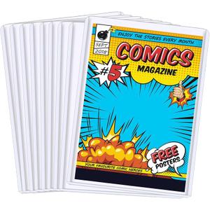 15Pack Comic Book Toploaders - 7.6x11 Inch Premium PVC Hard Sleeves for Current & Silver Age Comics | Crystal Clear Protection | Display, Storage & Collection Holder (15)