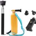 Action Camera Selfie Stick Floating Handle Grip for Insta 360/ Gopro Hero/AKASO/Brave/DJI Osmo Action/ODDV/SJcam/Icefox, with Phone Clip for iPhone Samsung Phone