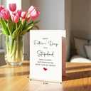 4 x Qiliji Father's Day Card for Stepdad, Step Fathers Day Card from Stepdaughter Stepson, Bonus Dad Father's Day Gifts, Stepdad Is Loved And Appreciated More Than He Knows