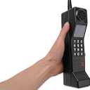 Retro 80s 90s Vintage Brick Cell Phone Ornament, Old School Brick Cell Phone Prop for 80s 90s Party Photography Movie Scene Home Desktop Decoration (Black)