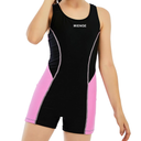 MIENOE Teen Girls' One Piece Swimsuits Kids Black Bathing Suits with Chest Pads Athletic Girl Piece UPF 50+ Sun Protection Training Surf Wear (Size 10-12Years), Black pink