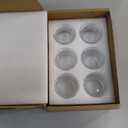 Clear Chunky Glass Lip Votive Candle Holders Tealight Votive Cups for Wedding Proposal, Spa, Aromatherapy, Meditation, 6 Counts by Shxstore