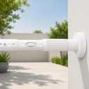 No Drill Tension Curtain Rod 39-137 Inch, Adjustable Heavy Duty Anti-Slip Telescopic Rod for Window Shower Patio Outdoor, 1.26" Diameter, White