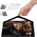Case for Samsung Galaxy Tab S10 FE+/ S10 FE Plus 5G 13.1 2025,Premium PU Leather Cover with Auto Sleep Wake,Highland Cow with Daisies