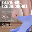 Doctor's Select Diabetic Ankle Hospital Socks with Grips for Women Men - 4 Pair 1/4 Length Neuropathy Socks for Women
