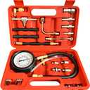 0-140PSI Car Fuel Pressure Tester Kit, TU-114 Vehicle Gas Gasoline Injection Pump Pressure Tester Gauge Kit, Automobile Oil Injection Pump Diagnostic Tool Set, Universal Fit