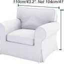 Heavy Duty UPPLAND (Not EKTORP) Sofa Cover Replacement Compatible with IKEA UPPLAND 3 Seat Sofa, Loveseat, Armchair, Sectional Corner, or Footstool Slipcover Only (Uppland Chair White)
