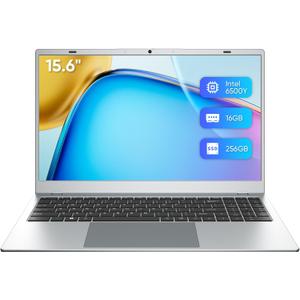 Laptop Computer, 16GB RAM Laptop 256GB SSD, 6500Y Processor, 15.6 Inch 1080P IPS Display Laptop for School, Business, Support WiFi 5, BT 5.2