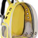 SmartPaw CO Backpack Pet Carriers,Large Space Bubble Pet Backpack for Small Medium Dogs and Cats, Traveler Bubble Backpack Pet Carriers for Cats and Dogs for Hiking, Travel, Airline Approved (Yellow)