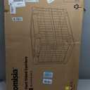 ZOMISIA Collapsible Dog Crate for Large Dogs - 36" L Heavy Duty Dog Kennel No Tools Required with 4 Sides Steel Foldable Cage for Dogs Indoor Furniture, Portable Carrier with 2 Smooth Wheels, Beige