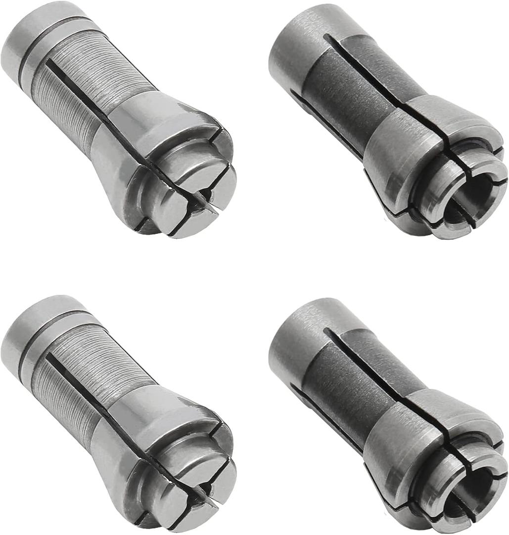 MURTENZE 4pcs Air Die Grinder Collet Set Precision Metal Clamping Adapter for Rotary Tool Quick Replacement for Efficient Grinding Ergonomic Design for Professional Field Use