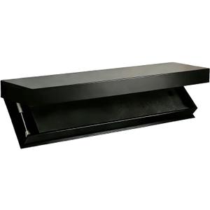 Magic Flap Hidden Shelf with Secret Compartment, Wall Mounted Floating Shelf with Concealed Storage Drawer, Hidden Compartment Shelf for Home Office Living Room, Black