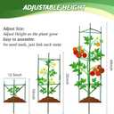 6 Pack Tomato Cage for Garden & Pots, Rust-Resistant Tomato Stakes Plant Cage Trellis Support for Climbing Vegetables Plants Flowers - 48 Inch