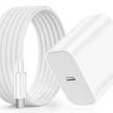 USB C Fast Charger for iPad Pro 13/11/12.9 inch, iPad A16/10th Generation, iPad Air 13/11 inch/5th/4th/Mini, 20W Type C iPad Charger Fast Charging with 6FT Woven USB C to USB C Charging Cord Cable